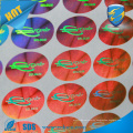 custom transparent hologram stickers/china hologram stickers/self adhesive hologram sticker